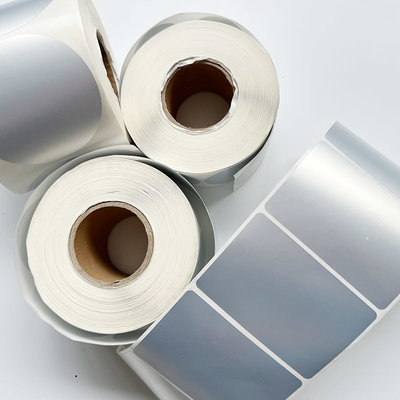 Waterproof PVC Adhesive Barcode Stickers Polyester Blank Label Roll For Printed Thermal Transfer