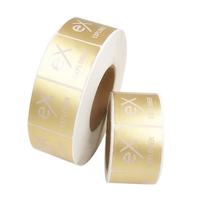 Gold Foil Self Adhesive Peel Off Private Tamper Seal Stickers Roll