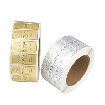 Gold Foil Self Adhesive Peel Off Private Tamper Seal Stickers Roll
