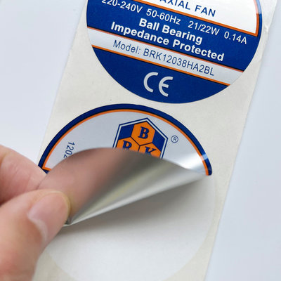 Silver Vinyl Self Adhesive Labels On A Roll 40mm Round Self Stick Labels