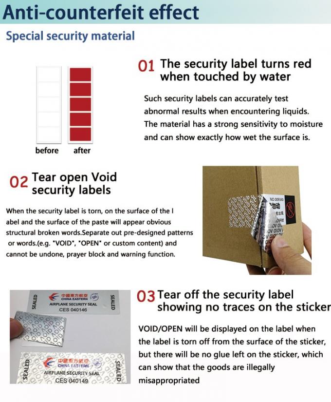 UV Printing Tamper Evident Security Labels Hologram Stickers For UV Printing Tamper Evident Security Labels Hologram Stickers For