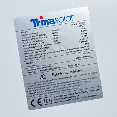 Printing Adhesive PET Barcode Label Matte Silver Thermal Transparent Polyester Sticker