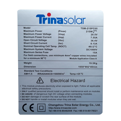 Printing Adhesive PET Barcode Label Matte Silver Thermal Transparent Polyester Sticker