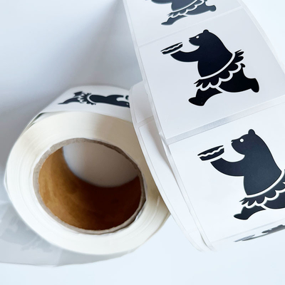 Cartoon Little Bear Waterproof Sticker Labels For Company