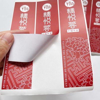 Coated Synthetic Paper BOPP PE PET Sticker Label For Cosmetics Food Cold Resistant