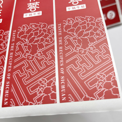 Coated Synthetic Paper BOPP PE PET Sticker Label For Cosmetics Food Cold Resistant