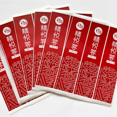 Coated Synthetic Paper BOPP PE PET Sticker Label For Cosmetics Food Cold Resistant