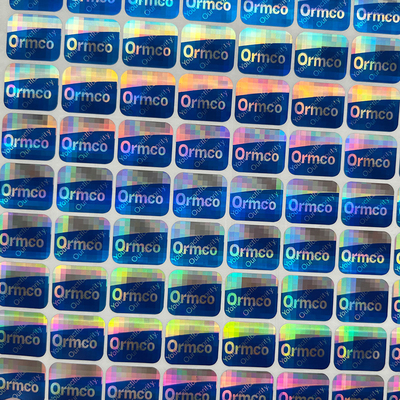 Customized Logo Circle Holographic Sticker Label Rainbow Effect