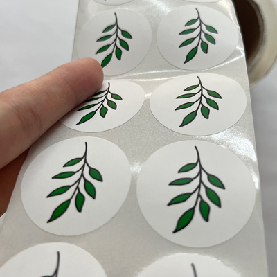 Waterproof Round Label Stickers Custom Image Text Printing Private Adhesive Label