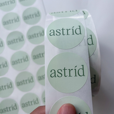 Custom Text Image Adhesive Printing Round Label Stickers Waterproof Vinyl Sticker Roll