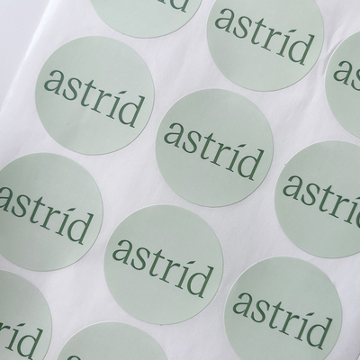 Custom Text Image Adhesive Printing Round Label Stickers Waterproof Vinyl Sticker Roll