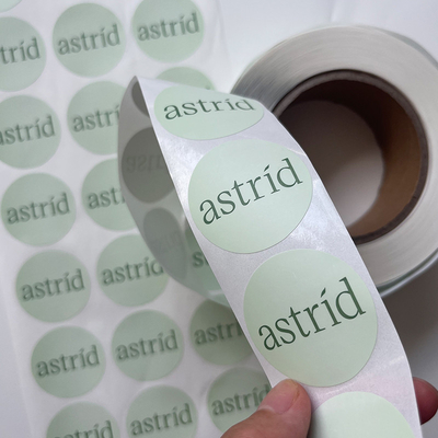 Custom Text Image Adhesive Printing Round Label Stickers Waterproof Vinyl Sticker Roll