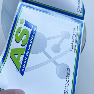 Custom Printing Vinyl Label Sticker Synthetic Paper Die Cut Roll For Labelling Machine