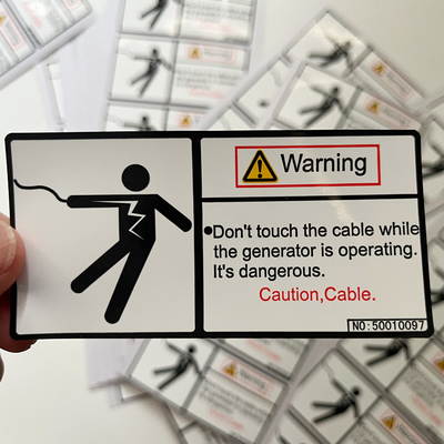 Waterproof Packaging Printed Vinyl Warning Stickers Custom Logo