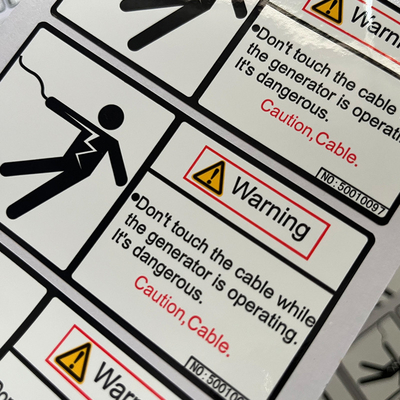 Waterproof Packaging Printed Vinyl Warning Stickers Custom Logo