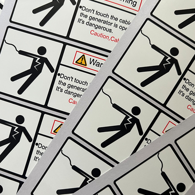 Waterproof Packaging Printed Vinyl Warning Stickers Custom Logo