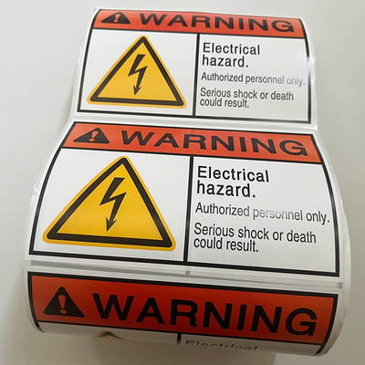 Waterproof Packaging Printed Vinyl Warning Stickers Custom Logo