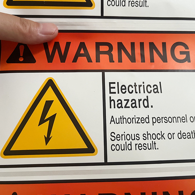 Waterproof Packaging Printed Vinyl Warning Stickers Custom Logo