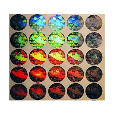 ISO9001 2008 CMYK color Security Hologram Stickers for Certificate
