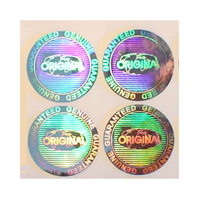 ISO9001 2008 CMYK color Security Hologram Stickers for Certificate
