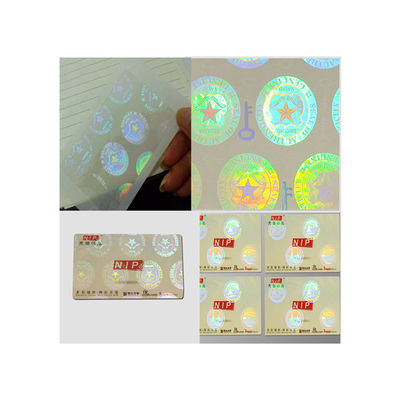 Custom Shapes ID Die Cut Transparent Hologram Stickers , Tamper Proof Hologram Stickers