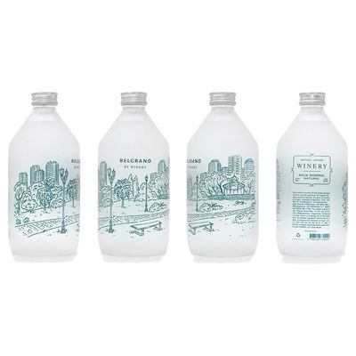 PVC Vinyl PET Shrink Mineral Water Bottle Label Stickers CMYK