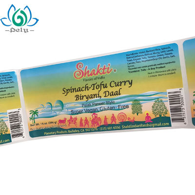 Dissolvable Safe Condiments Food And Beverage Labels Food Grade Adhesive Labels Roll