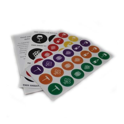 Self Adhesive Red Glossy Food And Beverage Labels custom food labels stickers