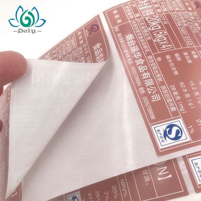 Healthy Nontoxic Food Packaging Stickers Self Adhesive CMYK custom printed food labels