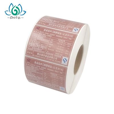Healthy Nontoxic Food Packaging Stickers Self Adhesive CMYK custom printed food labels