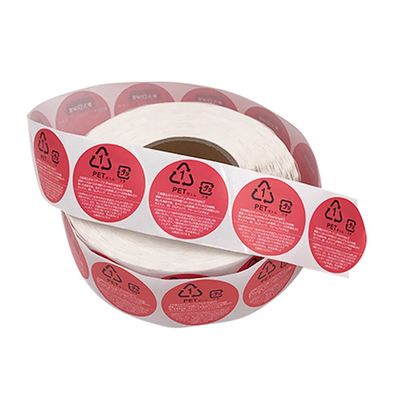 Circular Round Food And Beverage Labels Roll Die Cut Shape Thermal Food Label Stickers