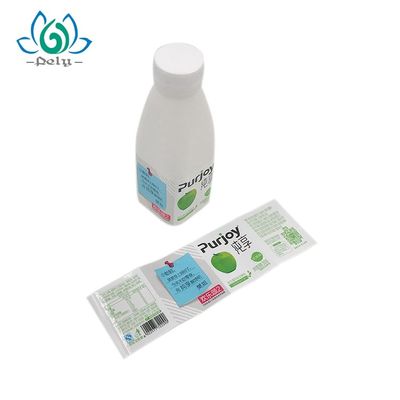 PVC Adhesive Fresh Food Label Printing For Milk Bottle Label Sticker