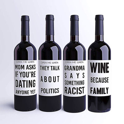 Vinyl Matt Paper Food And Beverage Labels Wine Private Label