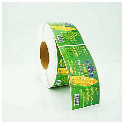 Adhesive Glossy Private Canned Food Labels Jar Seal Frozen Food Label