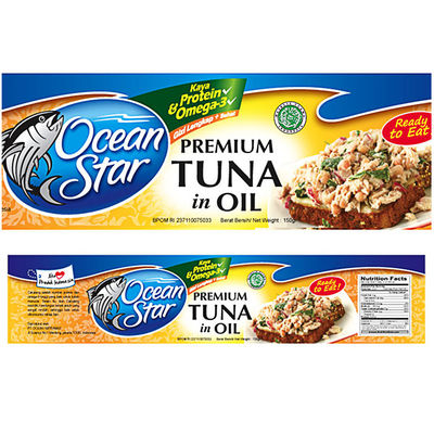 Adhesive Glossy Private Canned Food Labels Jar Seal Frozen Food Label