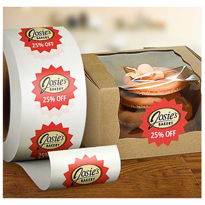 CMYK Oilproof Food And Beverage Labels Food Box Label Stickers