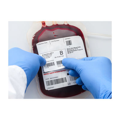 Rectangle UV Printing Blood Bag Sticker For Hospitals