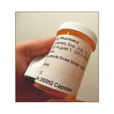 BOPP CMYK Color Medication Warning Labels , Warning Labels On Prescription Drugs