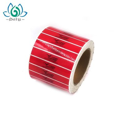 PET Material SGS Custom Tamper Evident Stickers in rolls