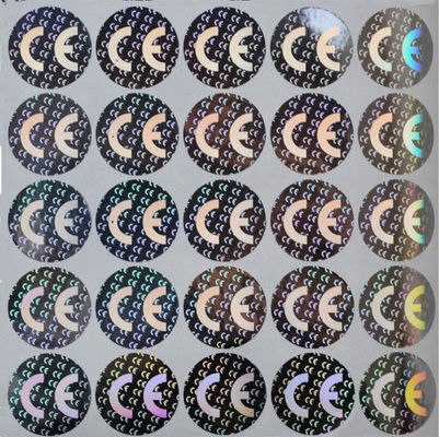 ID Card Moisture Proof Holographic Foil Stickers , 3D Holographic Stickers