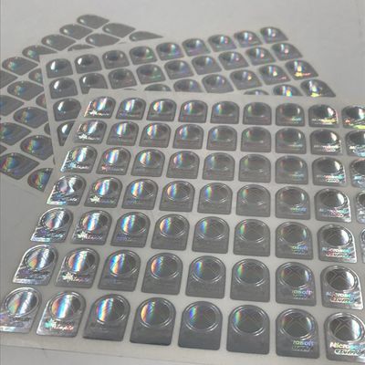 ID Card Moisture Proof Holographic Foil Stickers , 3D Holographic Stickers