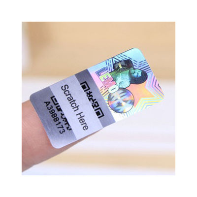 Matte Lamination Tamper Evident Security Labels , Transparent Holographic Stickers