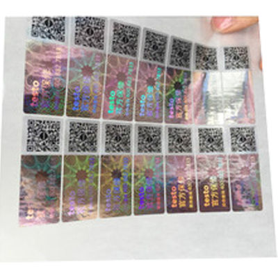 Matte Lamination Tamper Evident Security Labels , Transparent Holographic Stickers