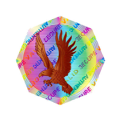 ISO9001 2008 CMYK Color Silver Hologram Sticker , Custom Security Hologram Stickers