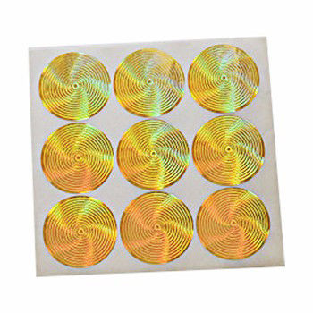 ISO9001 2008 CMYK Color Silver Hologram Sticker , Custom Security Hologram Stickers