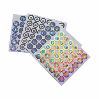 ISO9001 2008 CMYK Color Silver Hologram Sticker , Custom Security Hologram Stickers