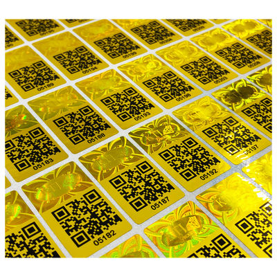 Vinyl QR Code Hologram Tamper Evident Security Labels