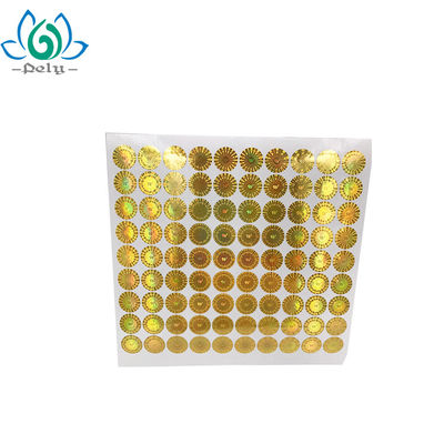 Anti Counterfeit 3D Tamper Proof Seal Stickers Transparent Hologram