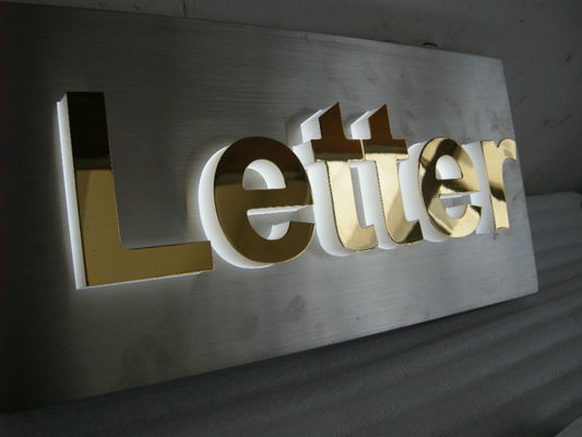 Stainless Steel 3D LED Backlit Signs Easy To Install