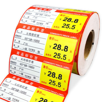 Flexographic CMYK Supermarket Shelf Label Shelf Tags For Grocery Stores